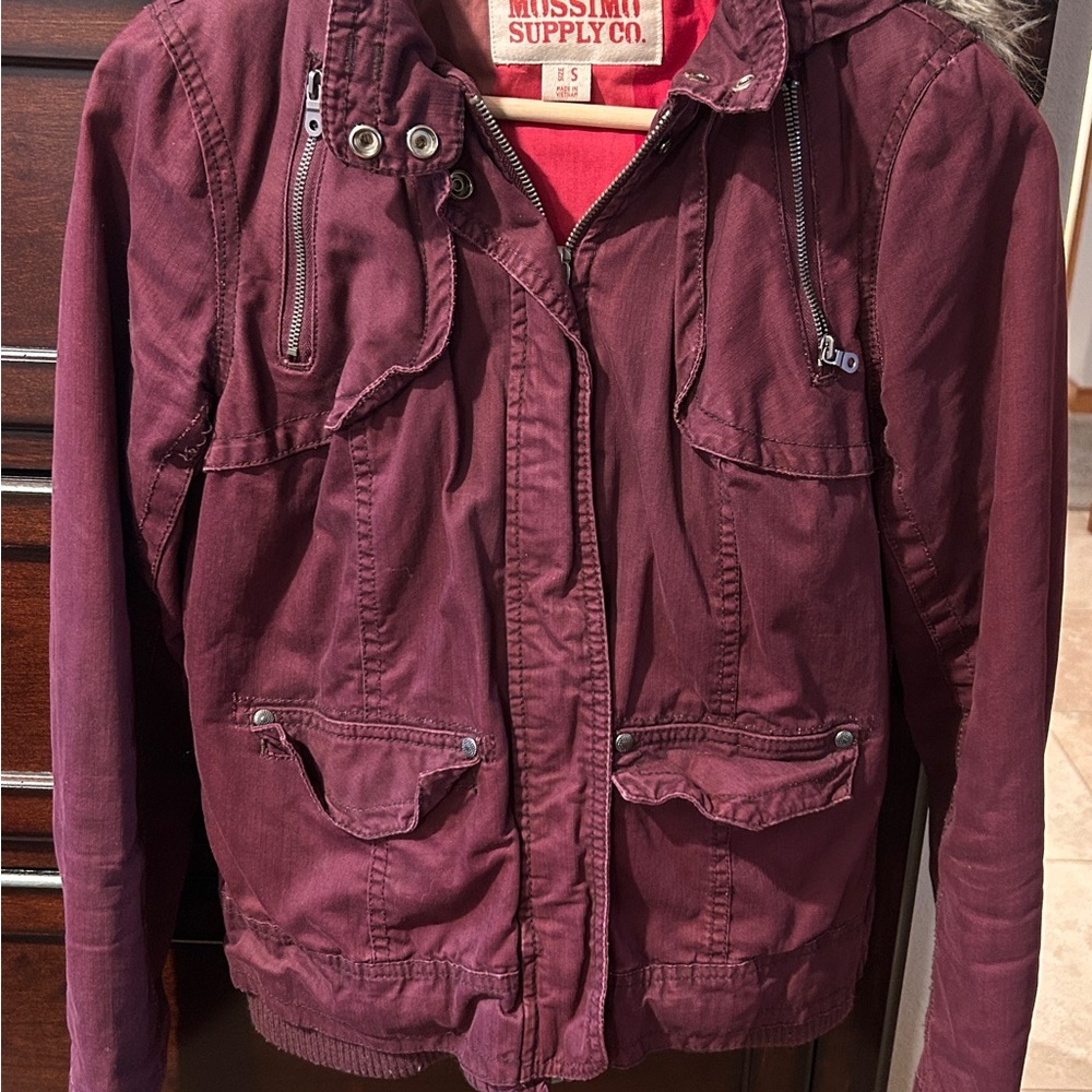 Mossimo Supply Co. Women's Deep Red Utility Jacket